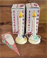 VTG Timco Candle Lights & Santa Box