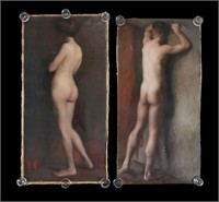 2 LeBrecht Oils on Canvas Nudes