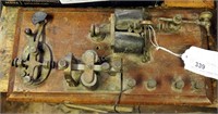 Antique Telegraph, Wood & Brass