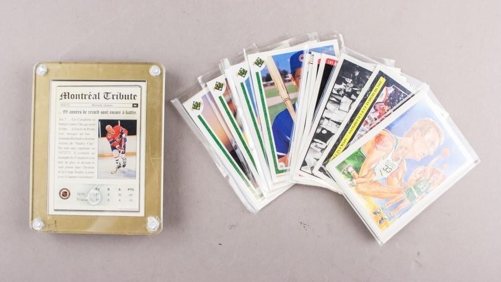 Individual Sport Cards & Henri Richard Framed Card