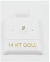 14kt. Yellow Gold Diamond Nose Pin, 0.035cts,