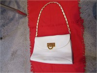 Kate Landry White Leather Handbag