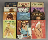 1970 -12 Issues Playboy Magazines