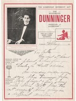 Dunninger - Very early Letter