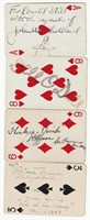 Vintage signed playing cards from the 1940's