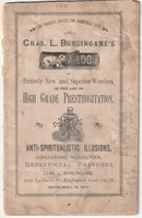 Burlingame's Prestidigitation Catalog - 1887