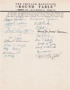 Autographed page - The Chicago Round Table