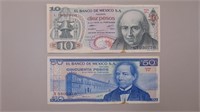 1981 Mexican Ten-peso And Fifty-peso Notes