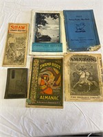 6 almanacs or booklets.