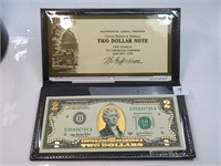 $2 Dollar 2003 Note with Golden Details