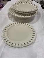 Vintage cake pedestal plate and plates