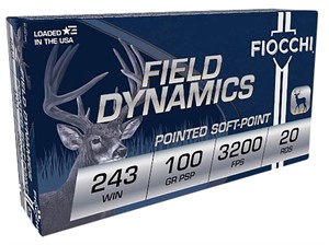 Fiocchi 243SPD Field Dynamics  243 Win 100 gr Poin