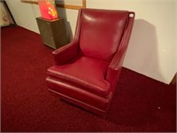 MCM Upholstered Swivel Rocking Chair