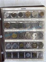 Foreign coin collection album