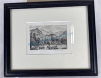 Lyman  Bixby etching bear lake