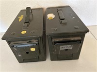 Vintage Metal Ammo Boxes