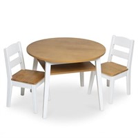 Melissa & Doug Wooden Round Table and 2 Chairs