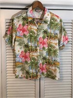 VINTAGE JAMAICA BAY HAWAIIAN PRINT SHIRT LARGE