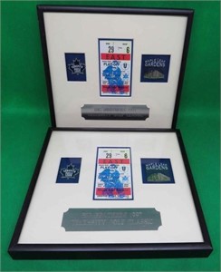 2x Framed Toronto Maple Leafs PINS With Ticket +