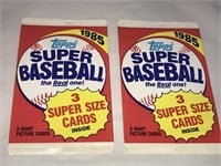 1985 Topps Super Baseball Cards LOT of 2 Unopened