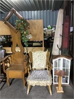 Wall Cabinet, 18x9x31, Armed Chair, Hall Tree Seat