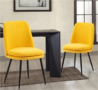 2 Dragon Gate Modern Yellow Dining Room Chairs