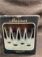 NIB Pasabahce Glassware (4) Mariner Lagers
