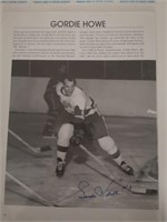 GORDIE HOWE RED WINGS AUTO'D MAGAZINE PAGE W/COA