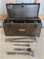 Older Craftsman Toolbox w/ Asst. Rachets & Sockets