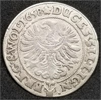1658 European Silver Coin in Good Shape