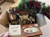 Box of Holiday décor.