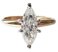 LADYS DIAMOND SOLITAIRE 14KT RING