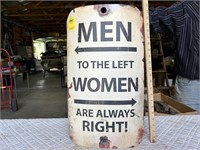 Men to the Right B/C Women are Always Right Sign