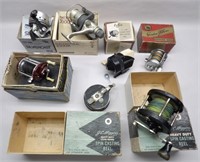 Fishing Reels w/ Boxes: 1 J.A. Coxe Casting Reel