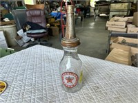 Glass Texaco Oil Bottle