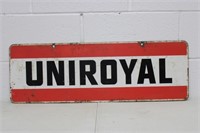 Vintage Uniroyal Metal Sign, Double Sided 10x30