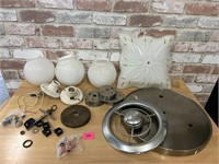 Large lot of assorted vintage light covers