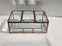 Beveled Glass Trinket Jewelry Box