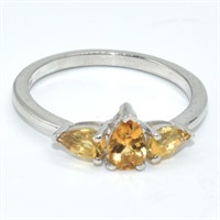 Silver Citrine(0.95ct) Ring