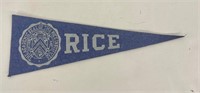 Vintage 1950’s Rice Univ. Felt Pennant