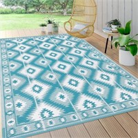 WFF8601  MeyJey Outdoor Rug 6x9 Aqua Blue