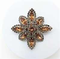 Stunning Weiss Signed Rhinestone Brooch