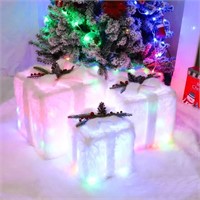 Christmas Lighted Gift Boxes with 80 LED Beads, Wh