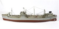 Vintage Large Wood US Navy Supply Ship Display