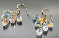 14k GF crystal chandelier earrings