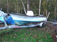 Cannady boat, Marriner motor, Long trailer w/title