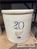 #20 Red Wing Crock (hairline, handle damaged)