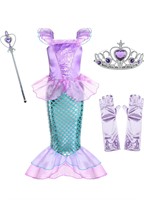 $57(4-5Y) Little Girls Mermaid Princess Costume