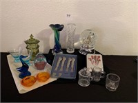 Art Glass Paperweight, Vases, & More