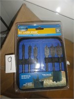 6 pc Lazer spade wood boring bits